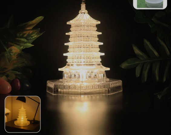 PREMIUM LED CRYSTAL PAGODA DECORATIVE LIGHT